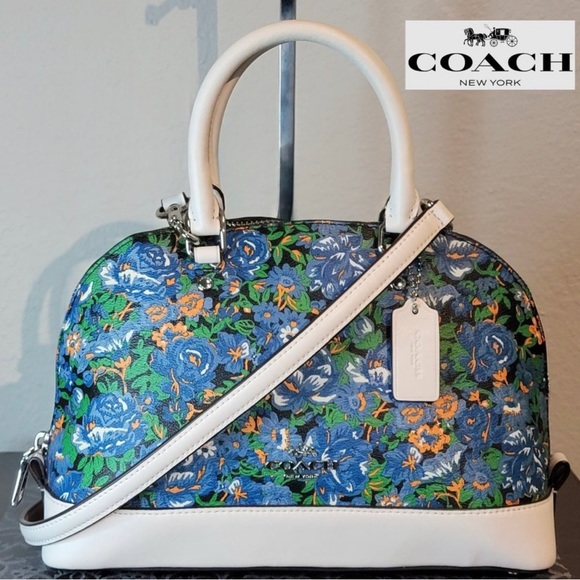 Coach Handbags - COACH MINI SIERRA SATCHEL ROSE MEADOW FLORAL
PRINT SATCHEL/CROSSBODY